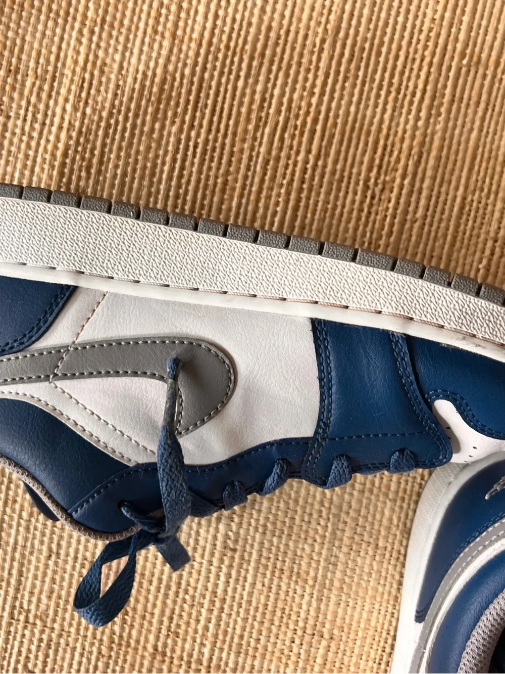 Low Top Sneakers in Navy/White
